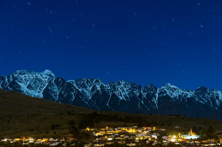 Queenstown shore by night